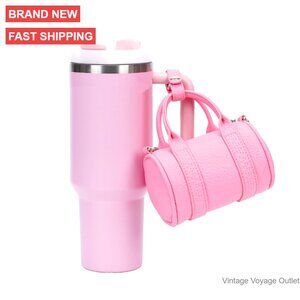 Mini Duffle Tote Bag with Detachable Chain, Top Handle, Water-Resistant Faux